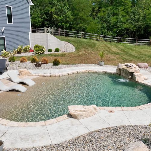 Shotcrete Pool with Curves