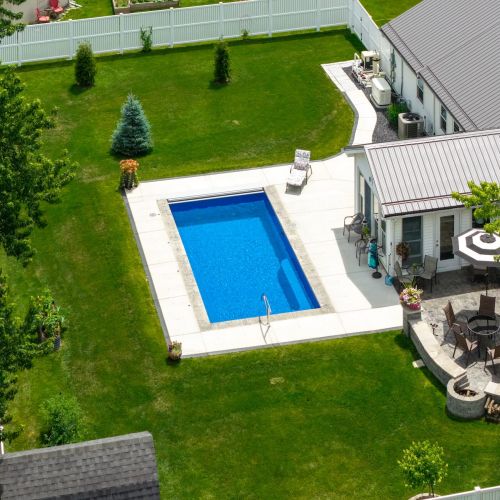 Fiberglass Pool in Backyard