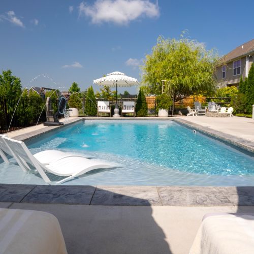 Fiberglass Pool with Recliners